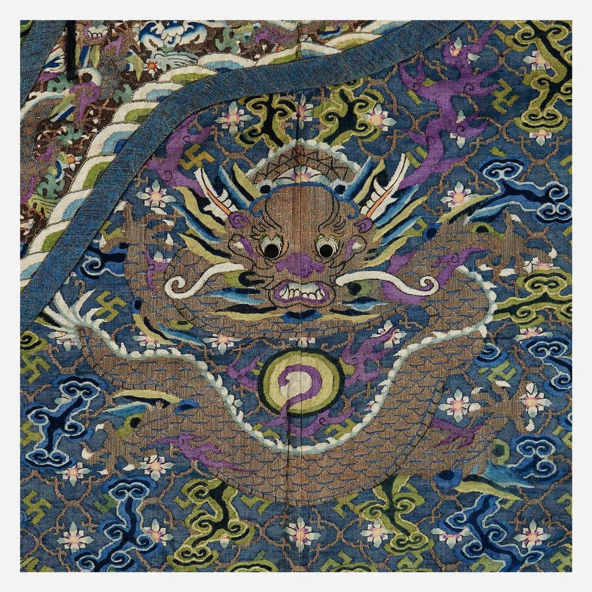 A Chinese kesi tapestry dragon robe 缂丝龙袍 19th/early 20th century ???????