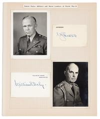 [U.S. MILITARY LEADERS -- WWII]. A group of 6 signatures accompanied by photographs of military leaders from World War II, comprising:
