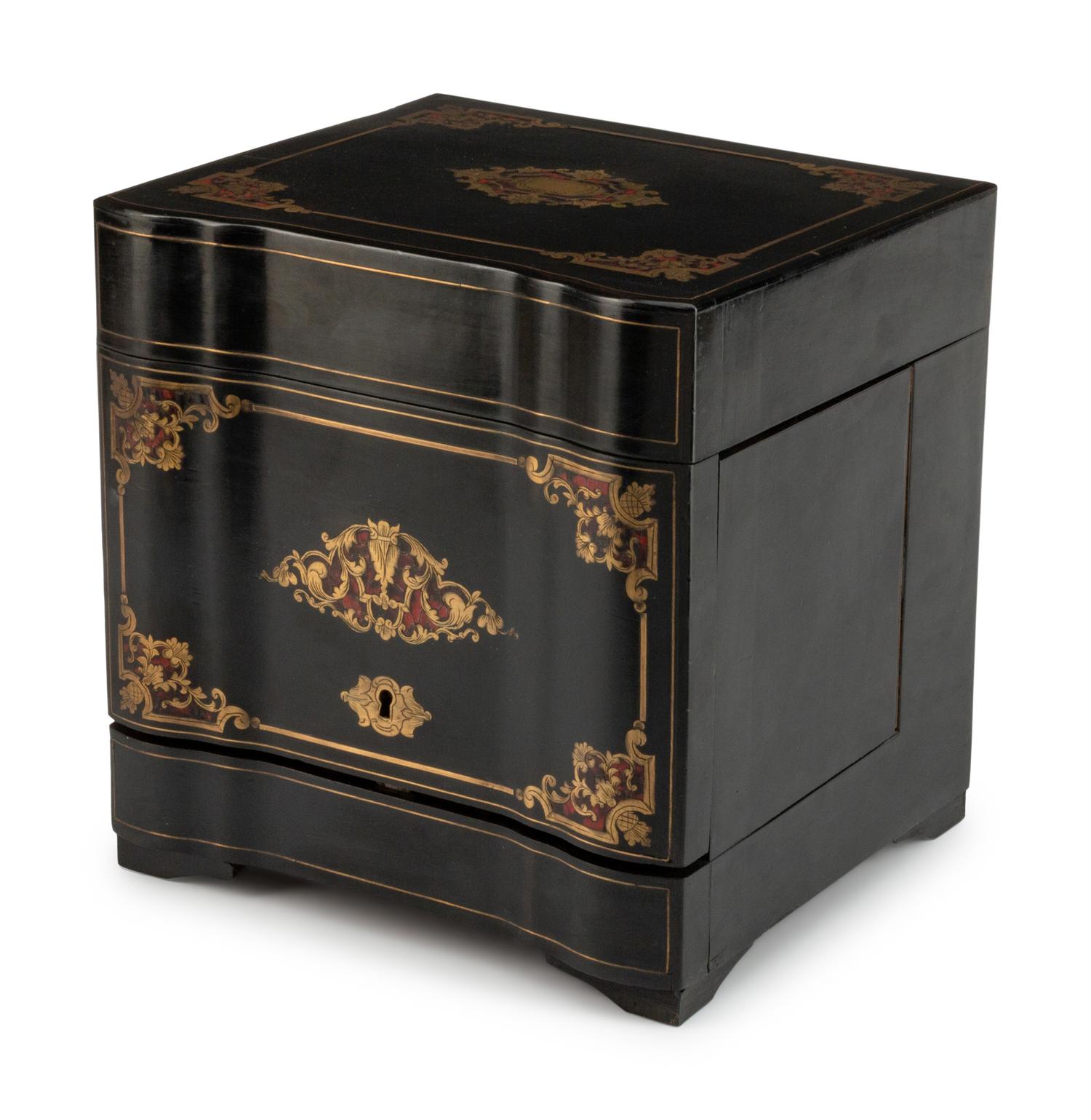 A Napoleon III Boulle-Inlaid and Ebonized Cave à Liqueur — 19TH CENTURY