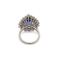 TIFFANY & CO., TANZANITE, DIAMOND, AND PLATINUM RING