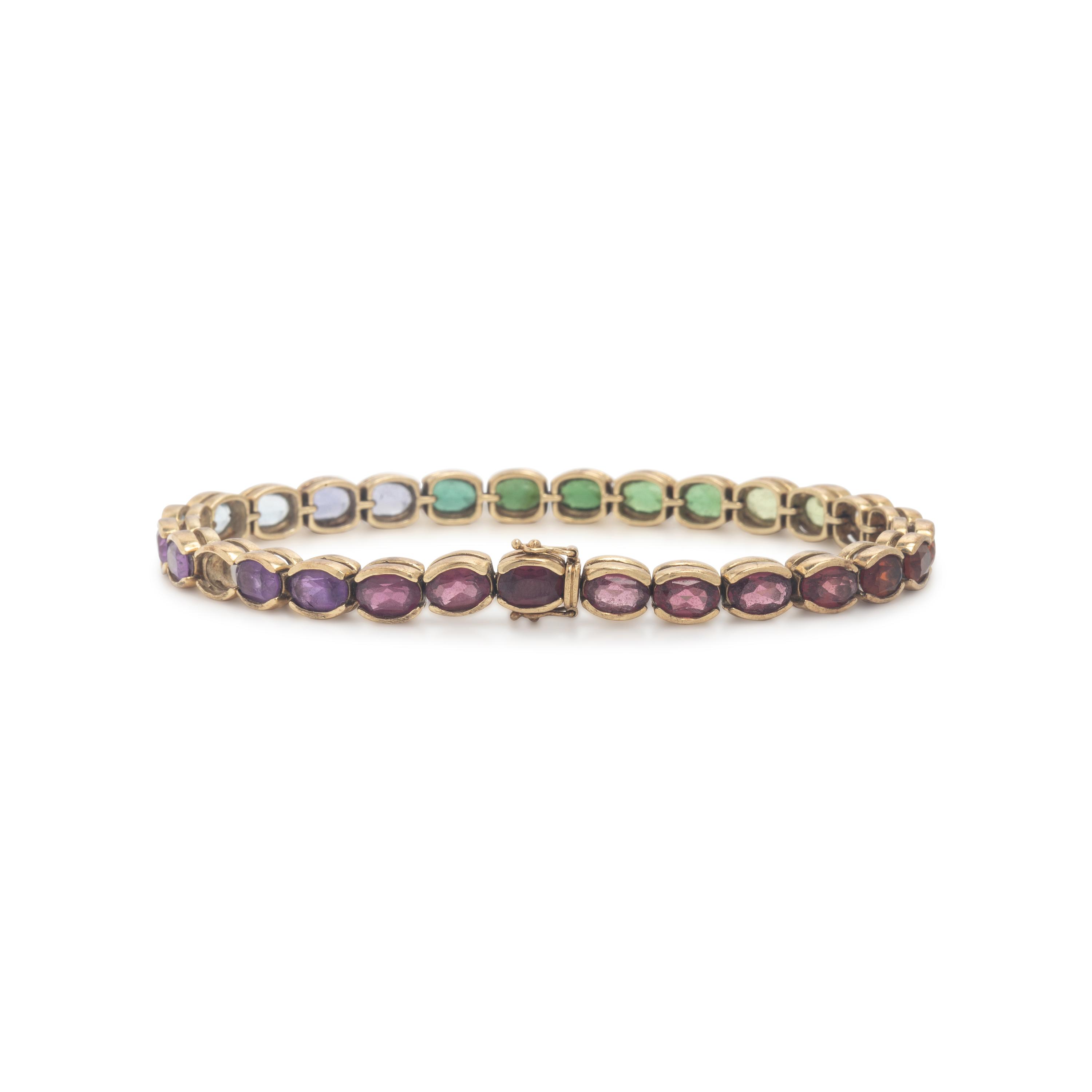 Yellow Gold and Multigem Bracelet
