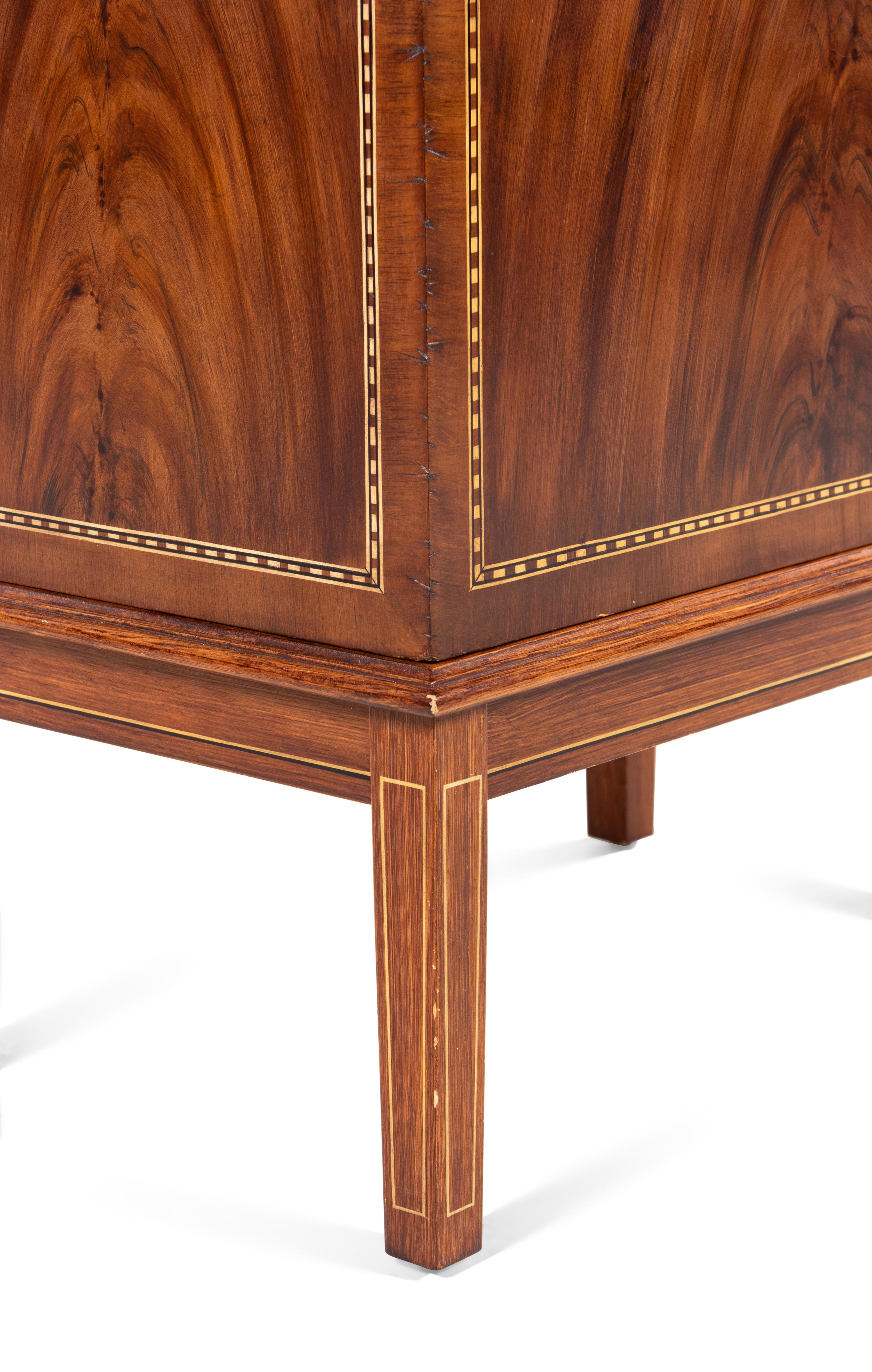 A Georgian Style Mahogany Lift-Top Cabinet Fitted with a Tray Table