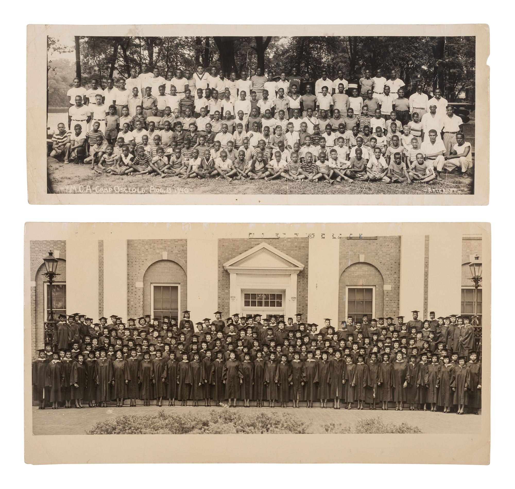 [EDUCATION]. A group of 21 assorted photographs of school, church, and musical groups including the Mills Blue Rhythm Band.