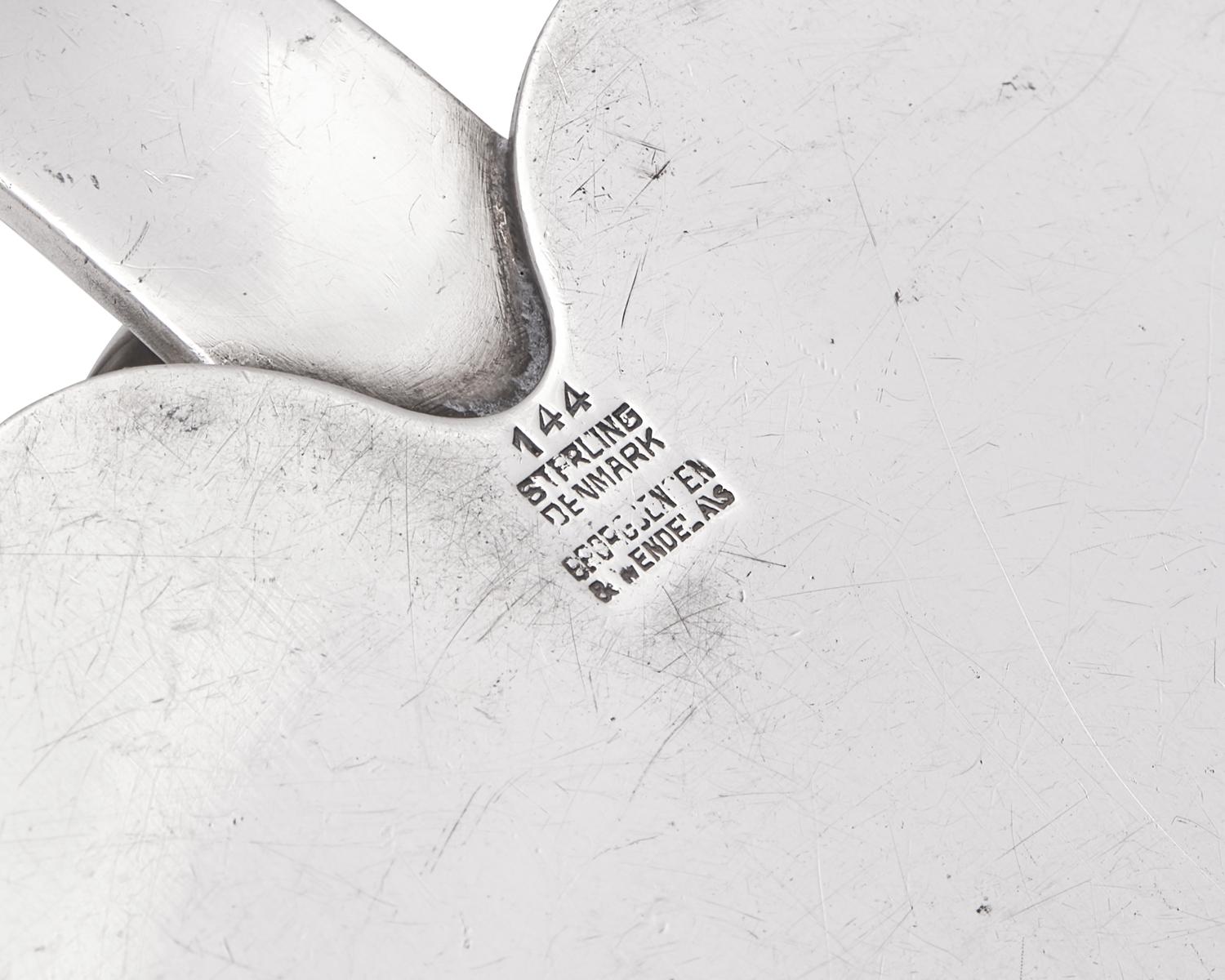 A Georg Jensen Silver Crumb Scoop and Pastry Server