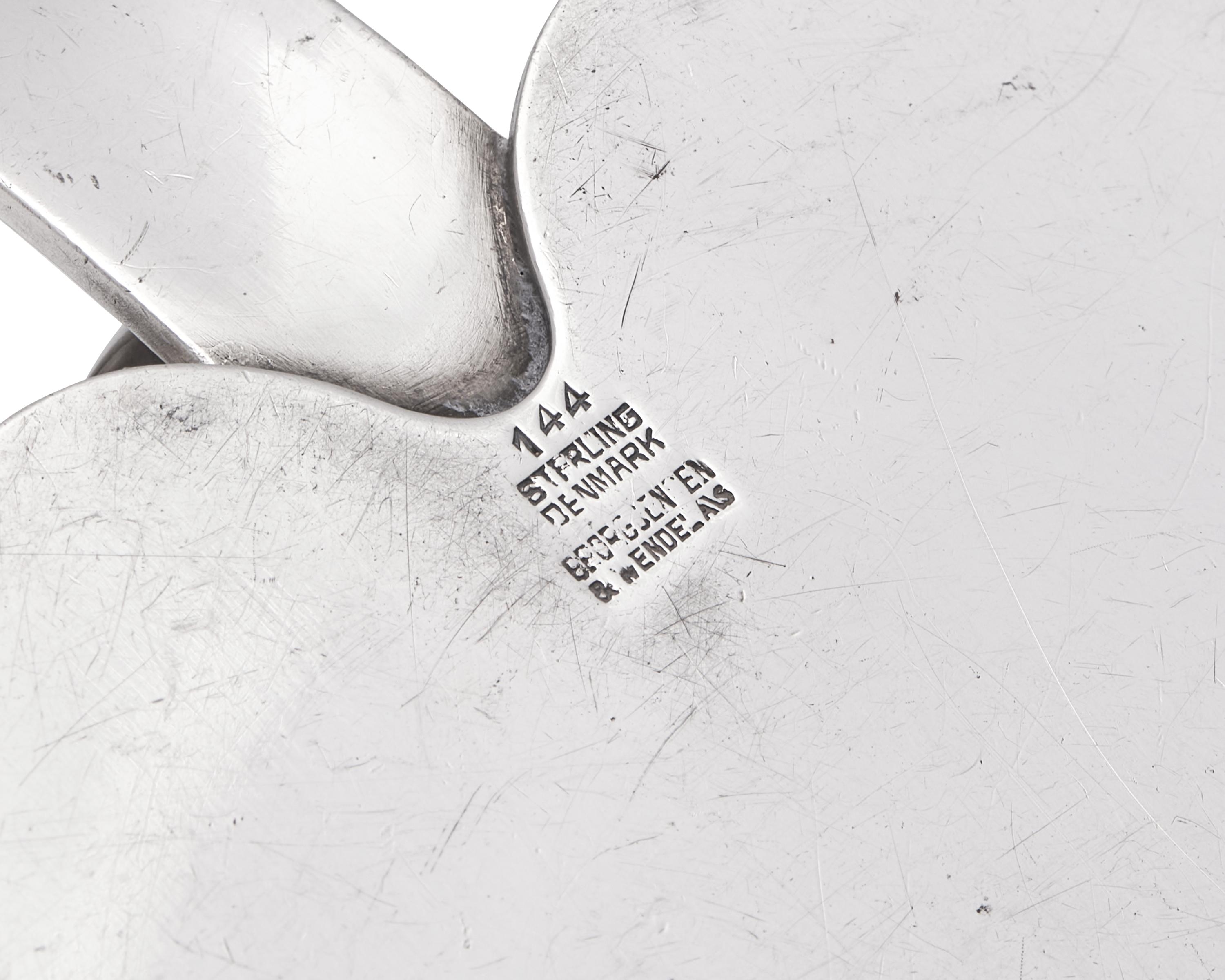 A Georg Jensen Silver Crumb Scoop and Pastry Server