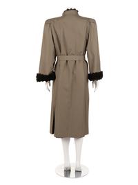Two Outer Coats, One Unlabeled and One Yves Saint Laurent Wool Coat, 1980s