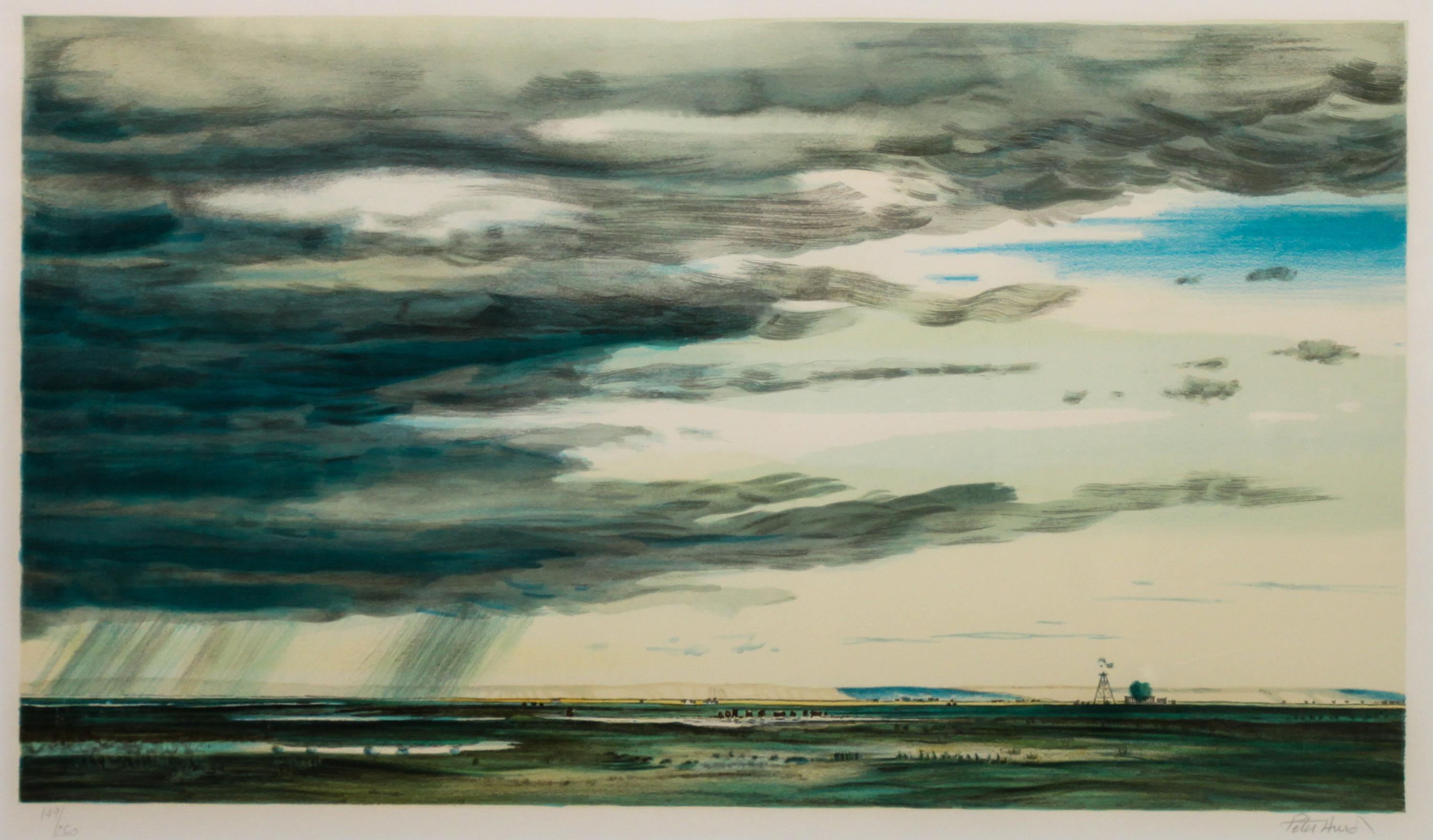 Peter Hurd, (American, 1904-1984), Shower on the Prairie