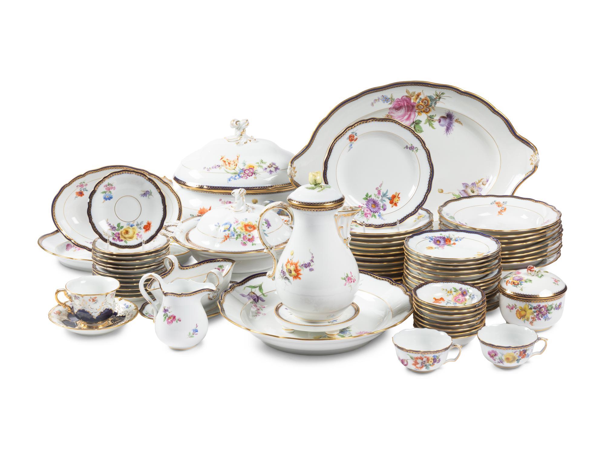 A Meissen Porcelain Dinner Service