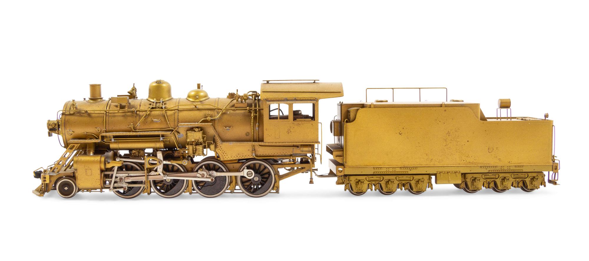 A Japanese Brass HO-Gauge 2-8-0 Locomotive and Tender