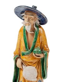 Four Chinese Sancai Glazed Porcelain Figures