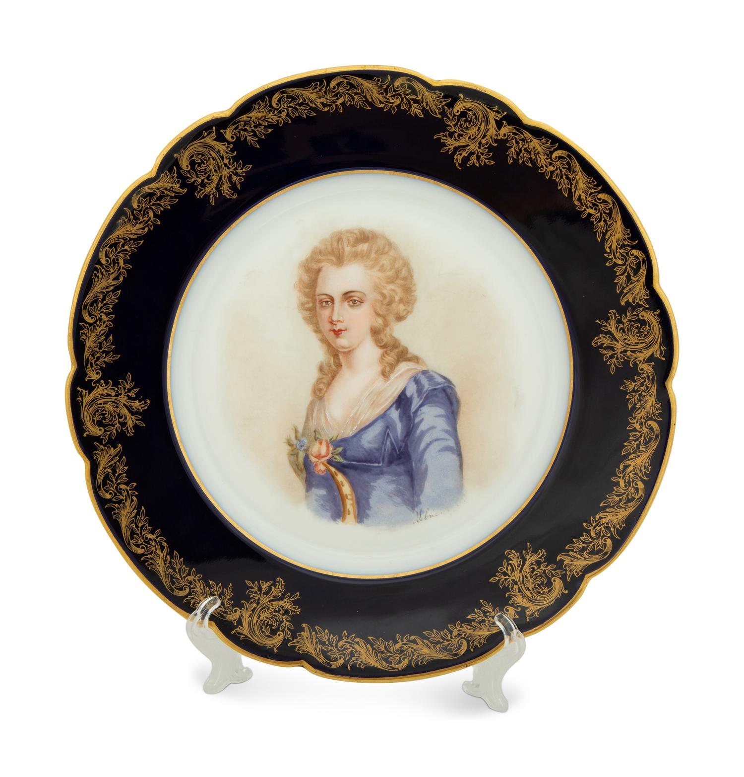 A Pair of Sèvres Style Porcelain Portrait Plates — 20TH CENTURY