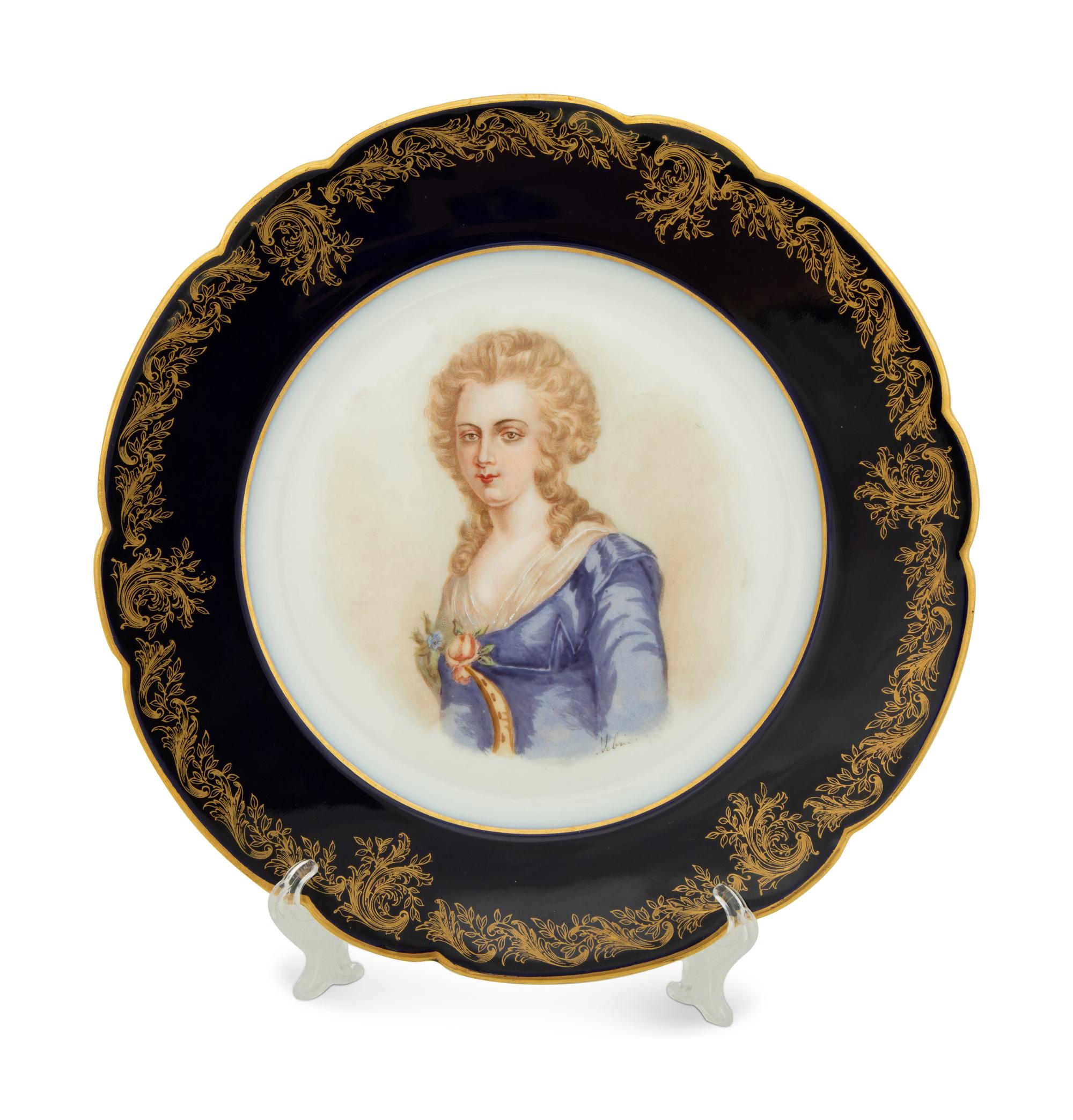 A Pair of Sèvres Style Porcelain Portrait Plates — 20TH CENTURY