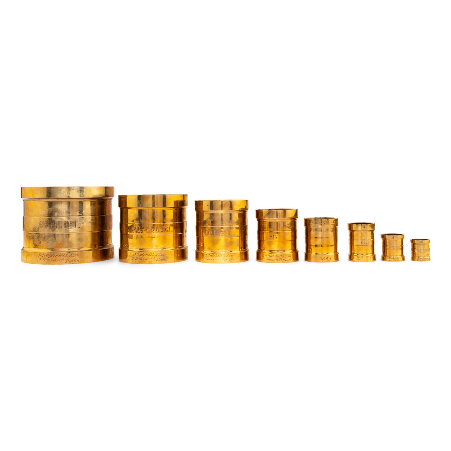 A Set of Seven Irish Bell Metal Imperial Standard Measures