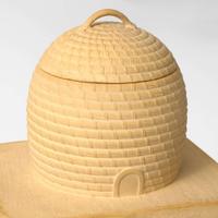 A Wedgwood Caneware "Beehive Bench" Honey Pot UK, circa 1810
