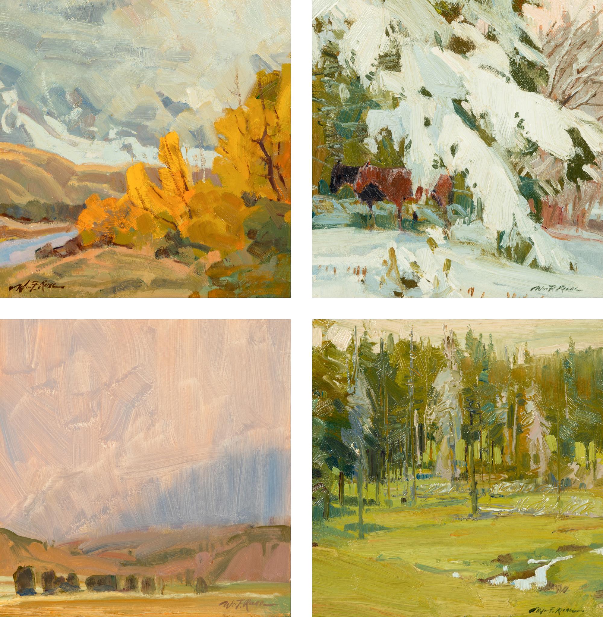 Four Works: Coming Storm, Shelter, As Brooke Make Rivers and Stormy Landscape