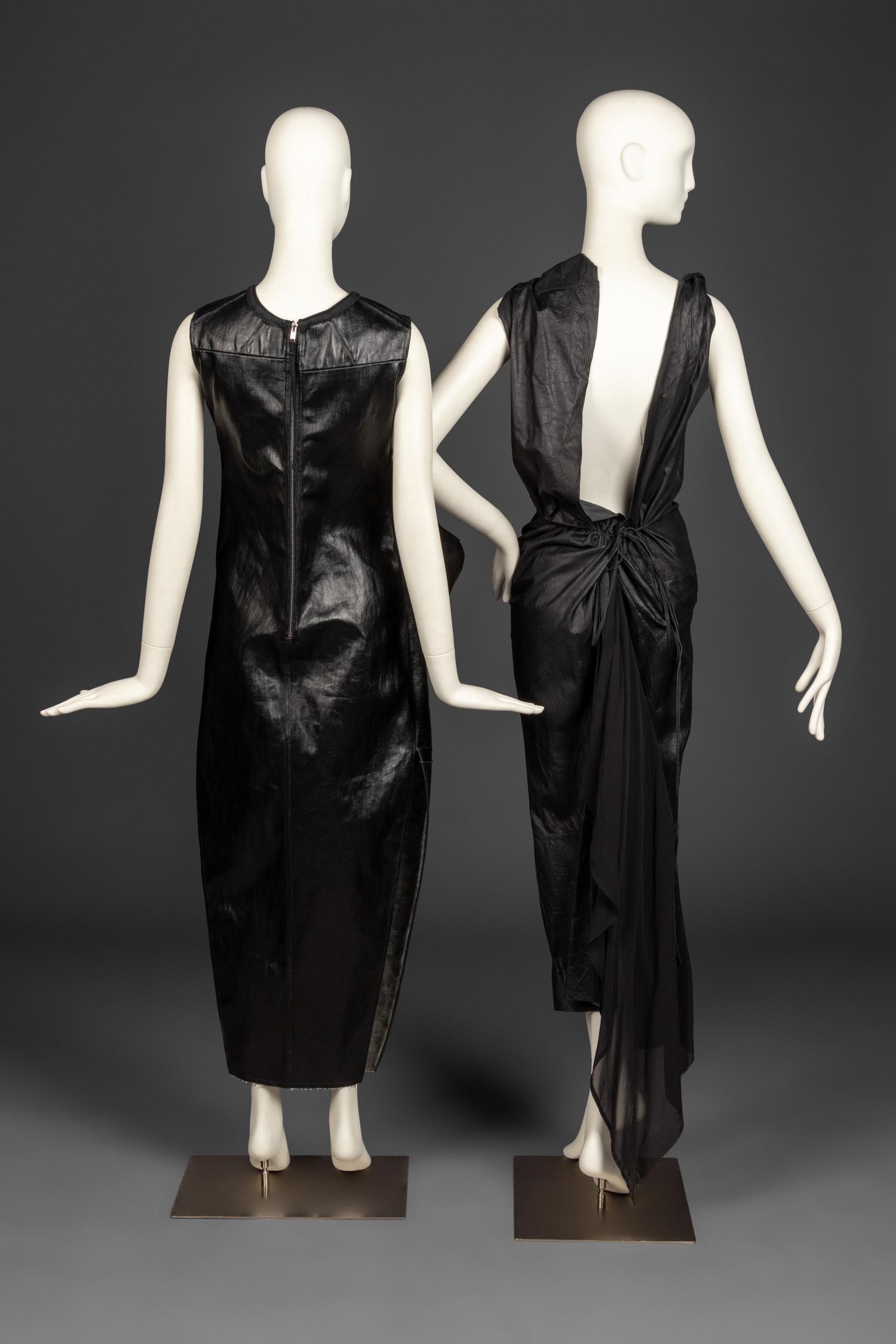 Rick Owens Dress with Olmar and Mirta Black Leather Dress
