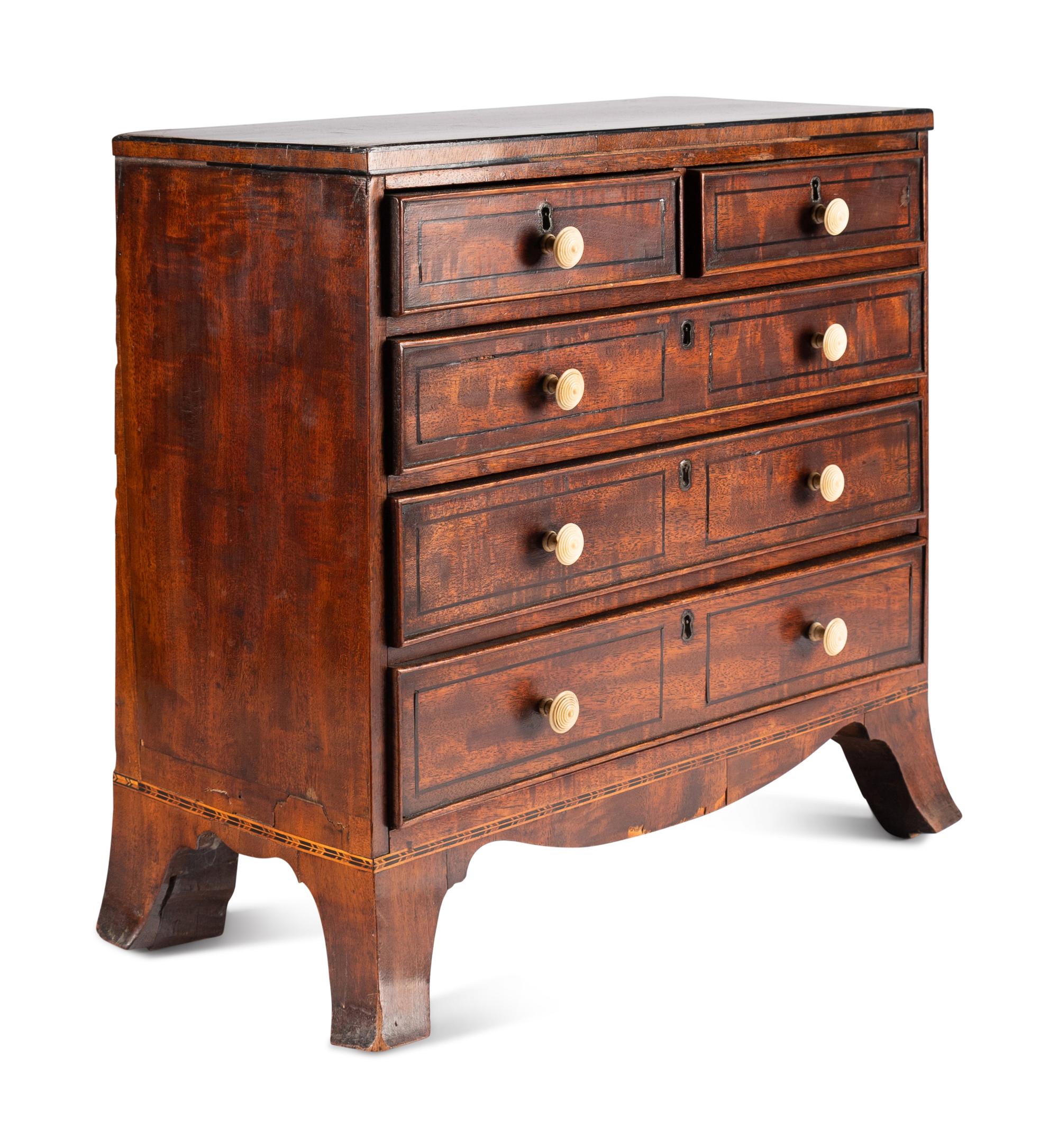A Regency Mahogany Diminutive Chest of Drawers