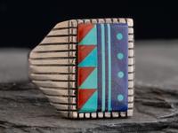 Sterling Silver and Inlay Ring