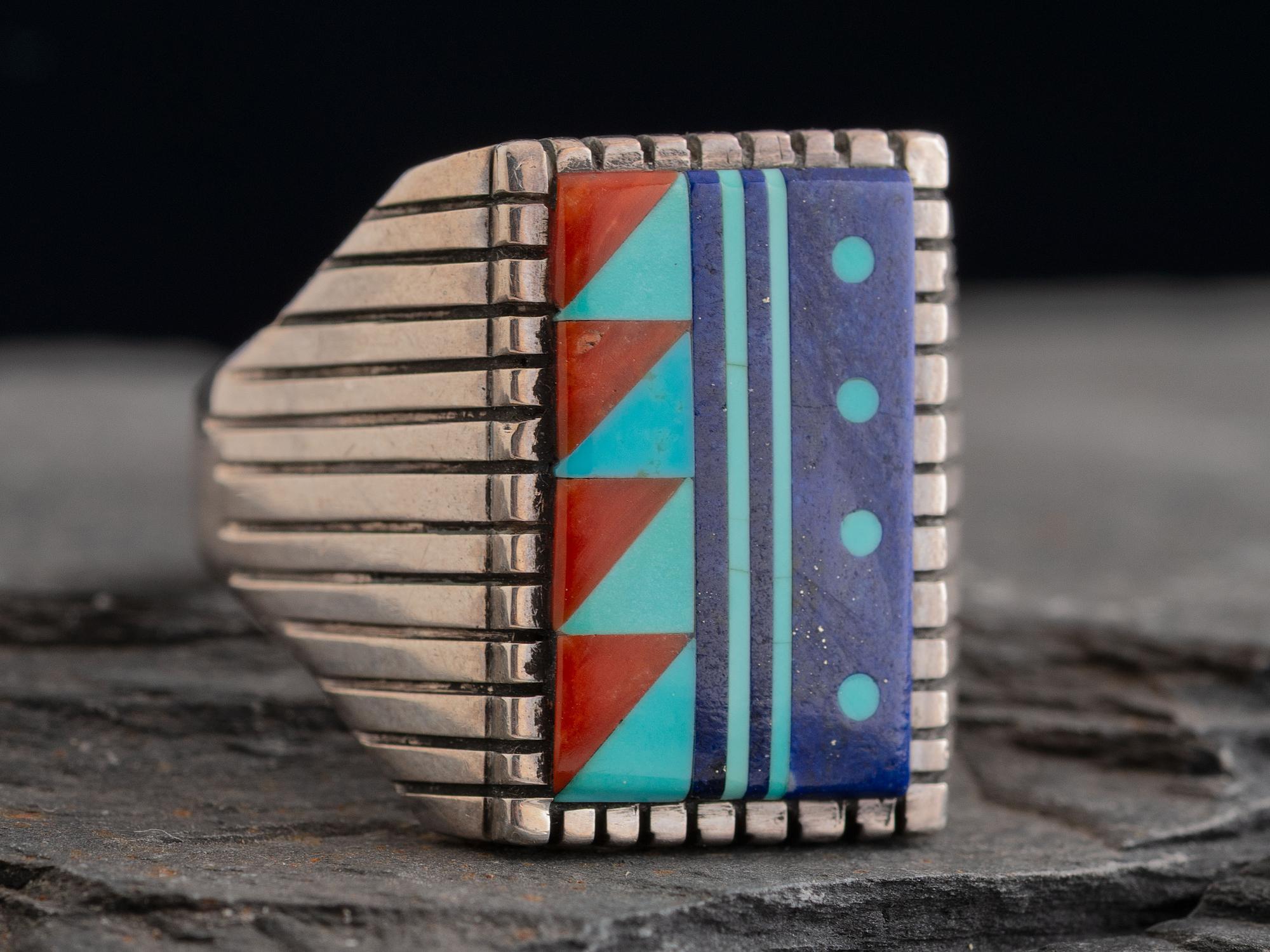 Sterling Silver and Inlay Ring