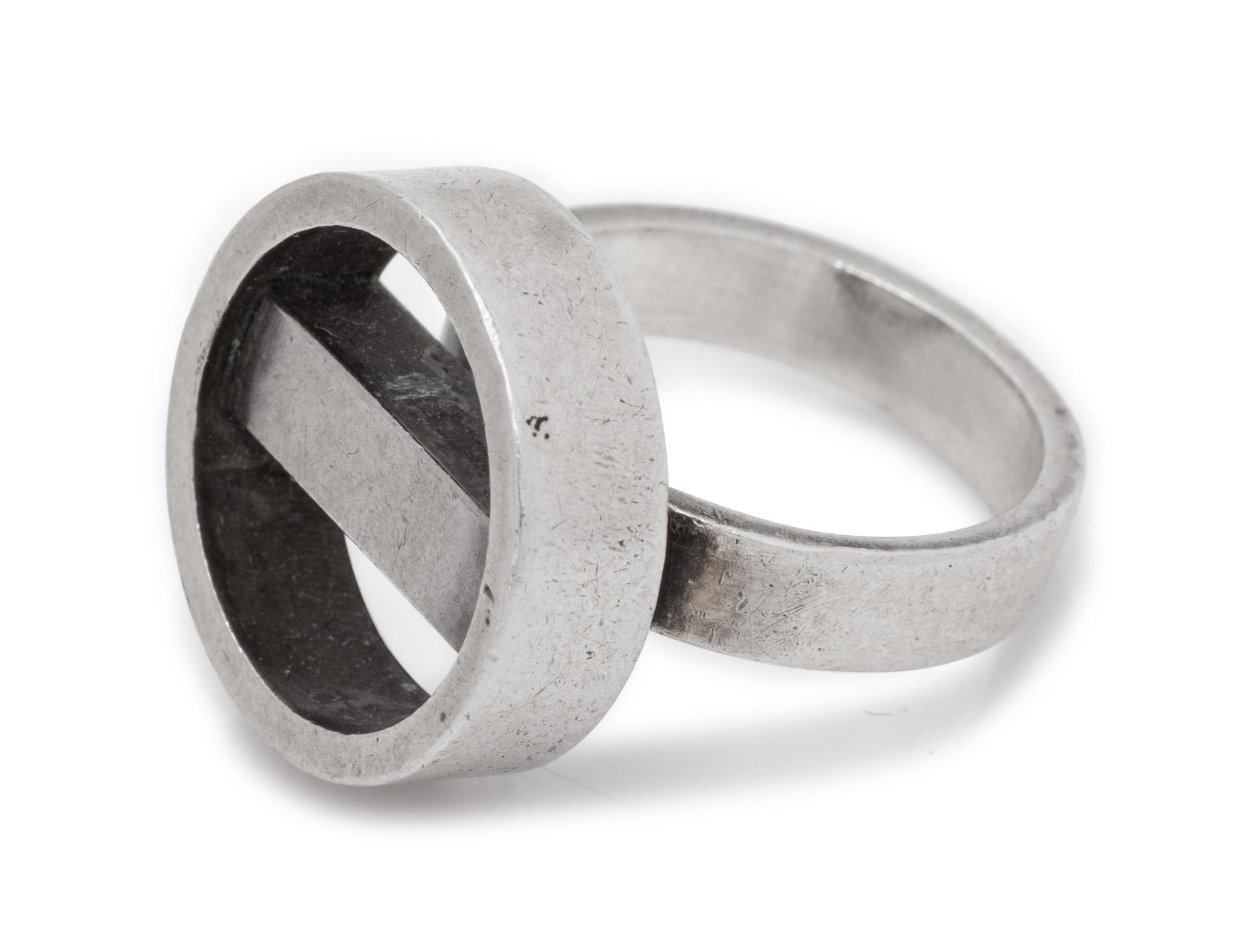 A Modernist Sterling Silver Ring, Soren Georg Jensen for Georg Jensen,