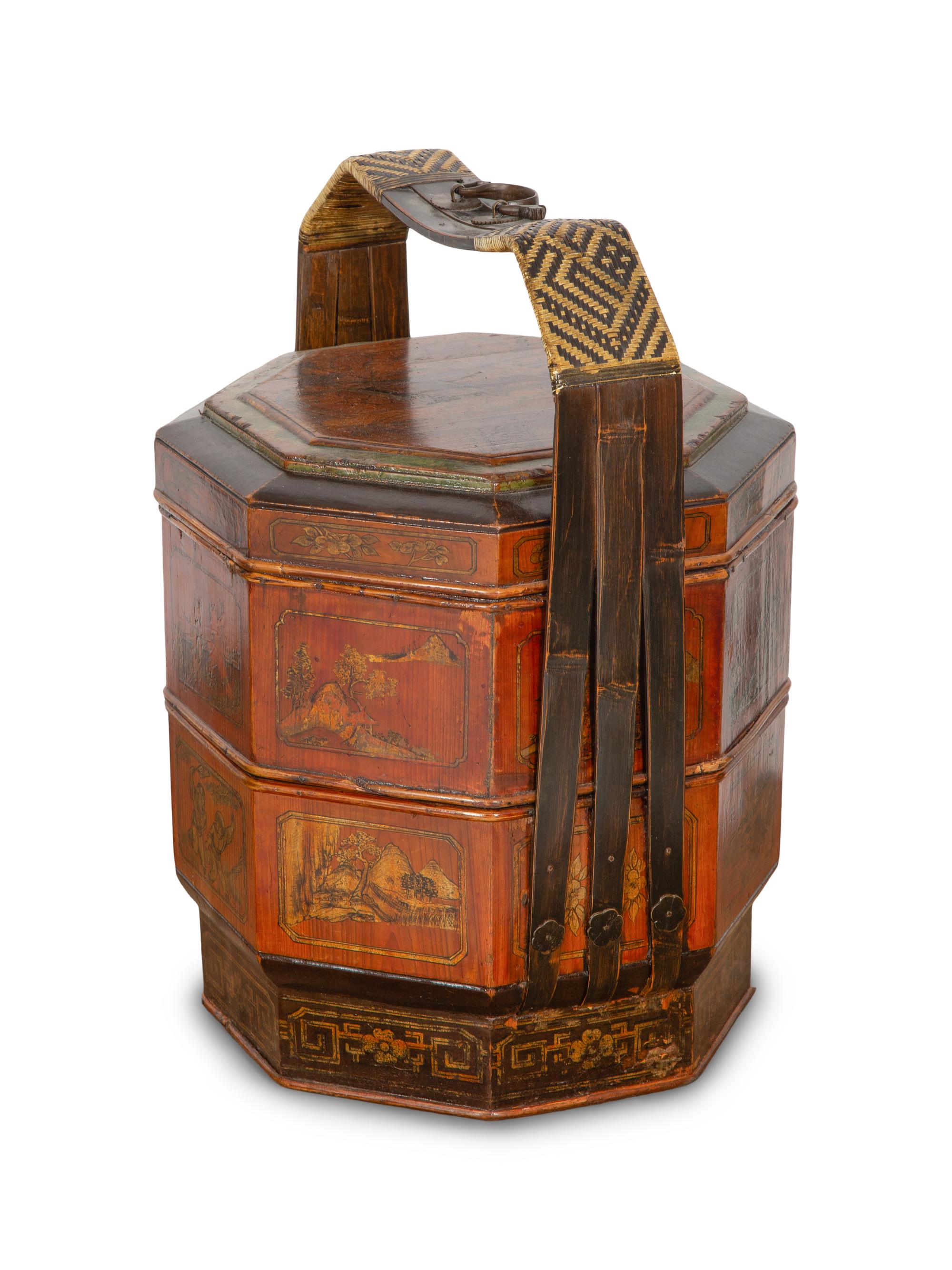 A Chinese Painted Two-Part Box
