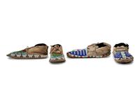Northern Plains Beaded Hide Moccasins