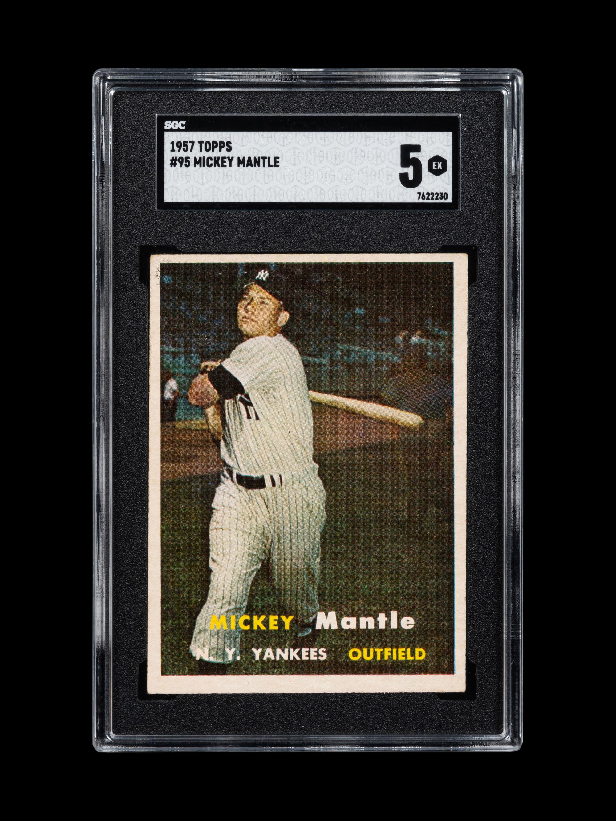 A 1957 Topps Mickey Mantle Baseball Card No. 95 (SGC 5 EX)