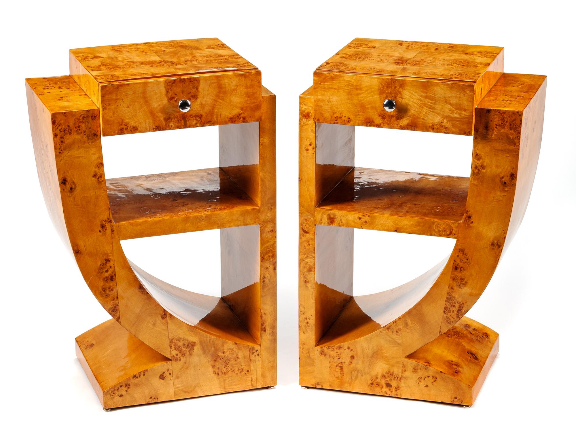 A Pair of Art Deco Style Nightstands