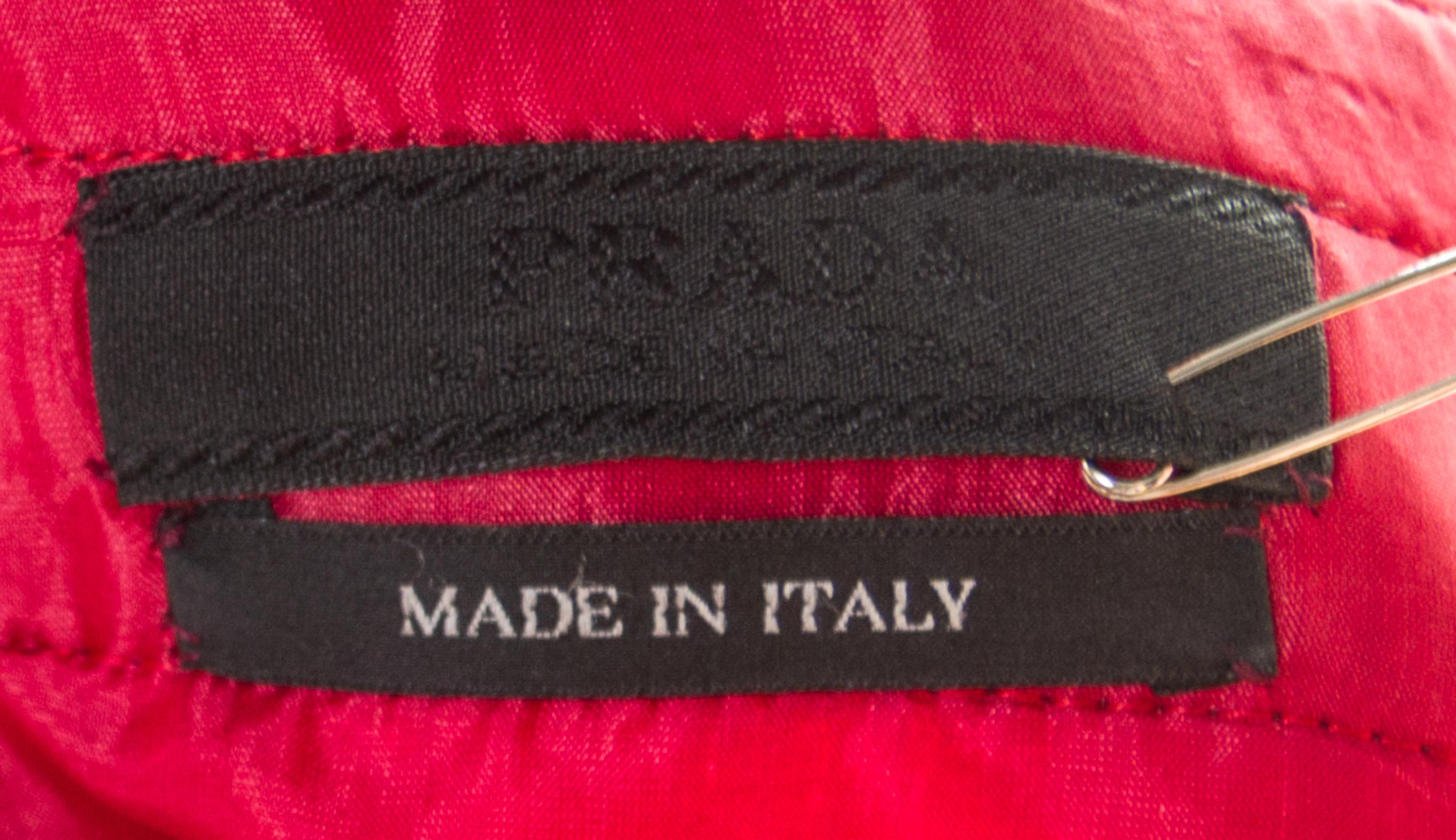 A Prada Red Wool Dress, Size 42.