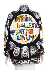 A Gianni Versace Silk Print Shirt, Size 44.