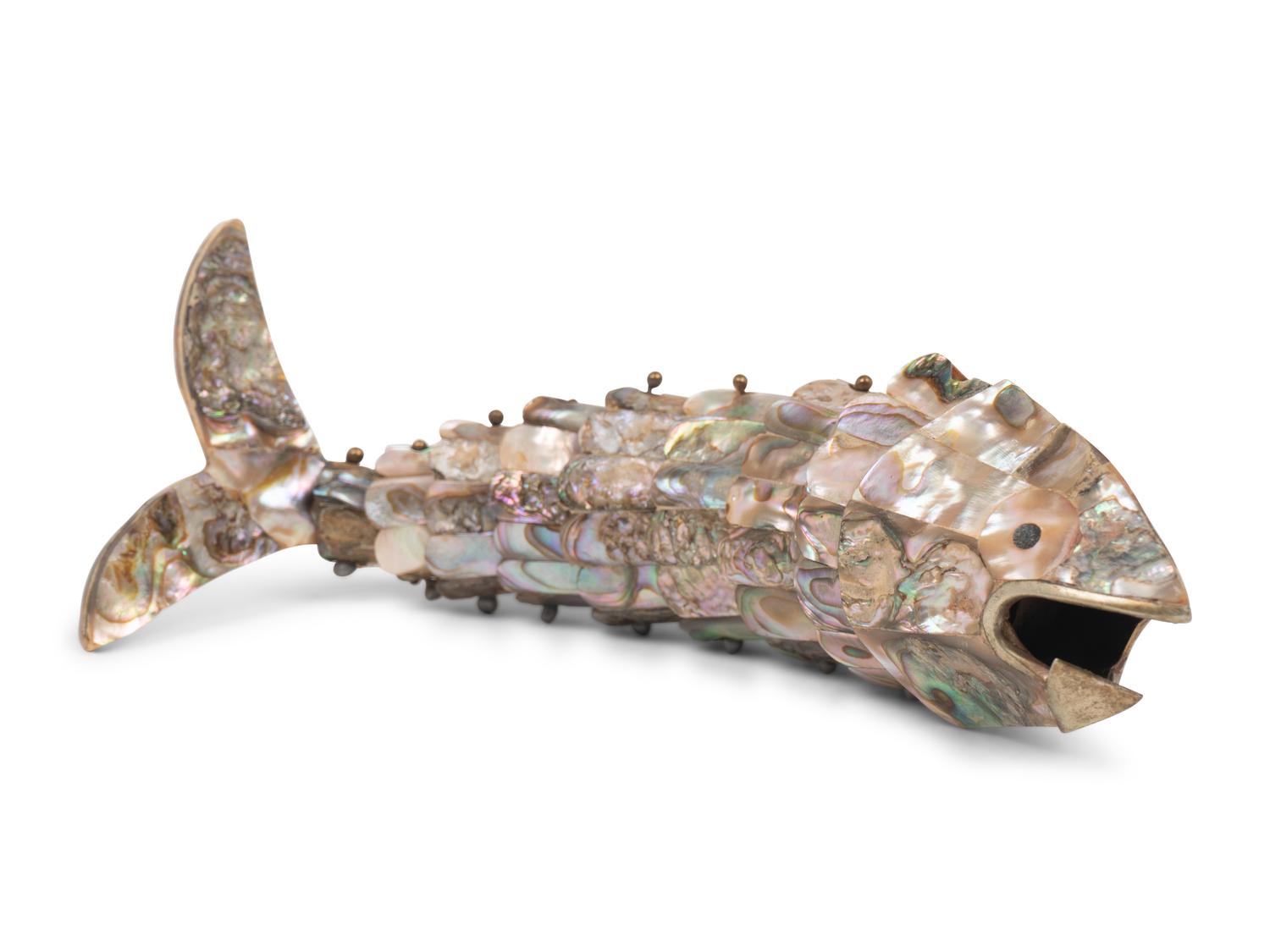 Six Abalone Veneered Reticulated Fish