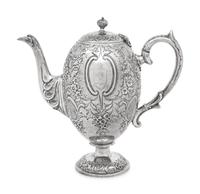 A Scottish Victorian Silver Coffee Pot