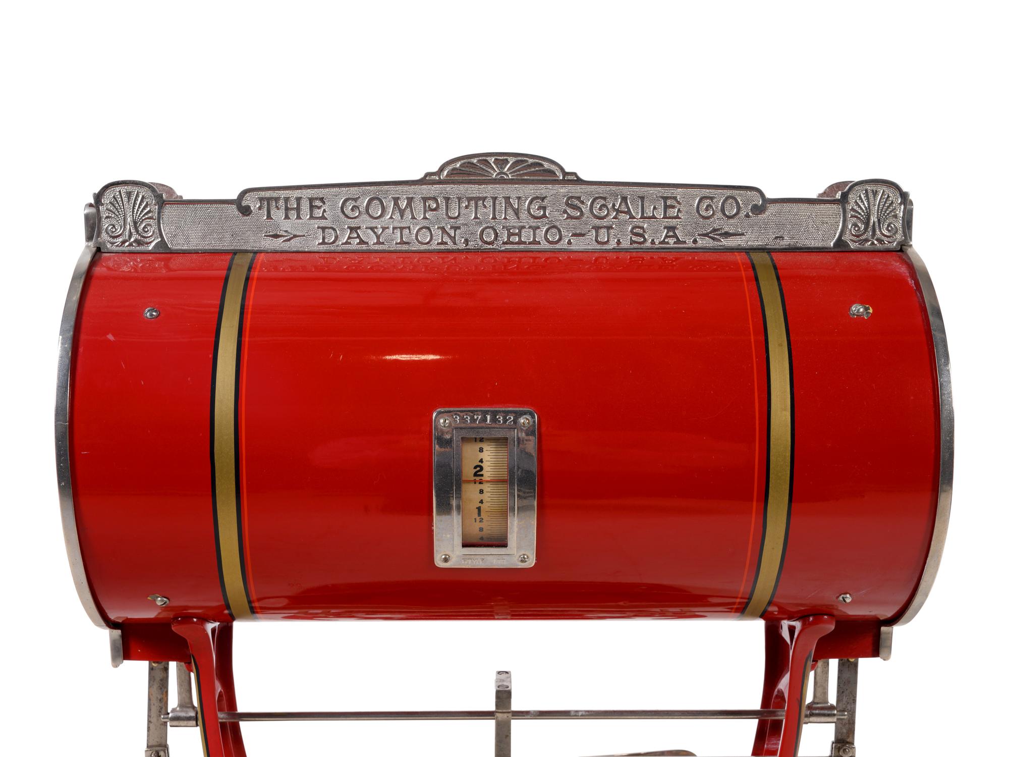 A Red Vintage Computing Scale