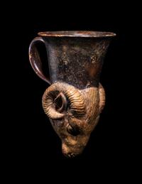 A Greek Pottery Rhyton