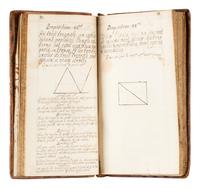 [MANUSCRIPTS - MATHEMATICS]. Notebook containing exercises in geometry and trigonometry. [France, 17th century].