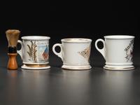 Three Porcelain Shaving Mugs