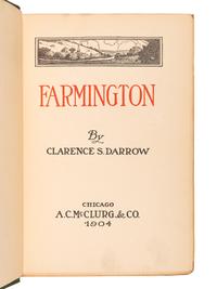 DARROW, Clarence (1857-1938). A collection of works from Darrow's library, some with presentation inscriptions, most with bookplates, and with several copies of his own works, including: