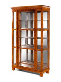 A Continental Burlwood Vitrine Cabinet