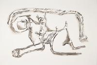 Tom Wesselmann (American, 1931-2004) — Monica Lying on Her Side with Scribbles, 1990