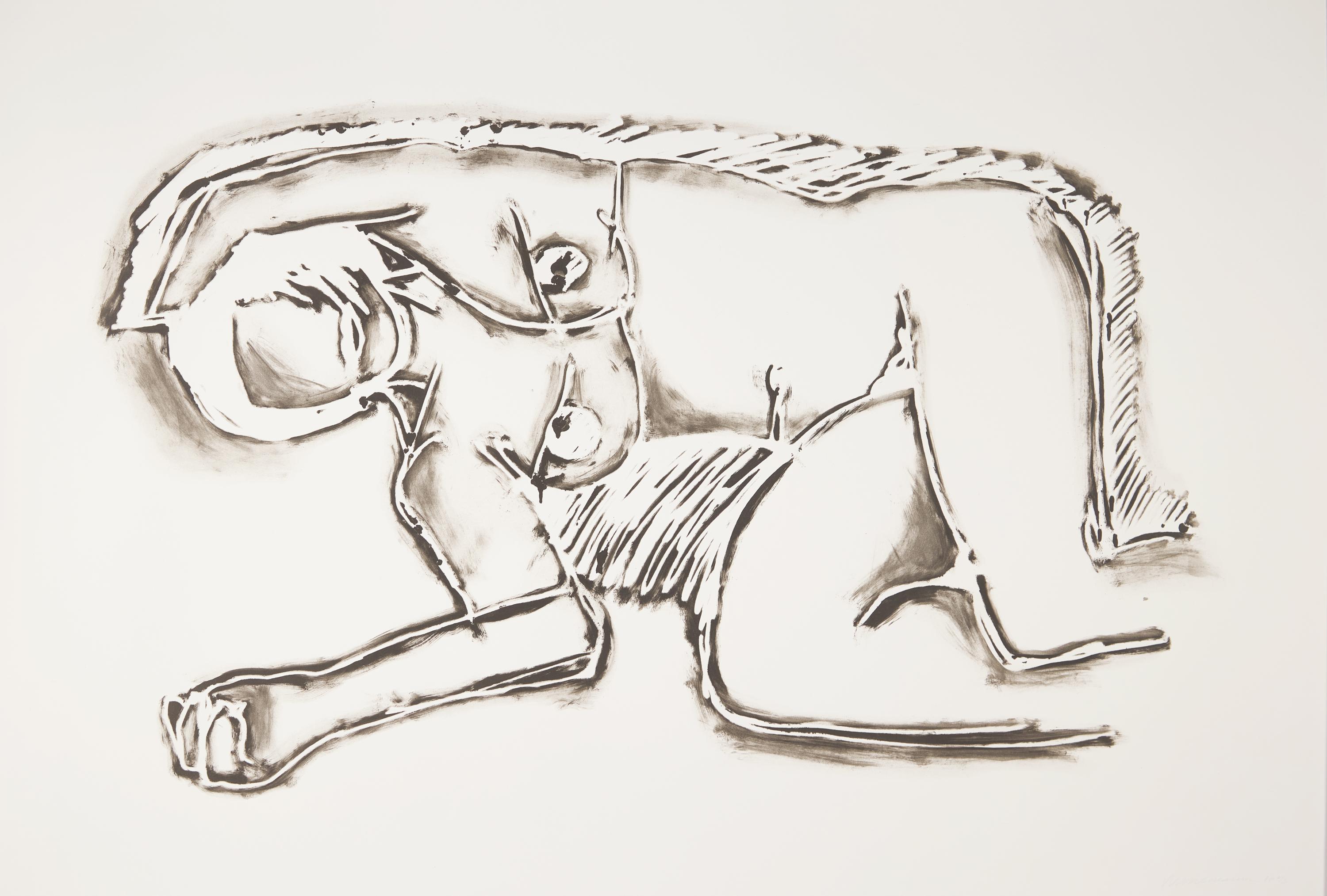 Tom Wesselmann (American, 1931-2004) — Monica Lying on Her Side with Scribbles, 1990