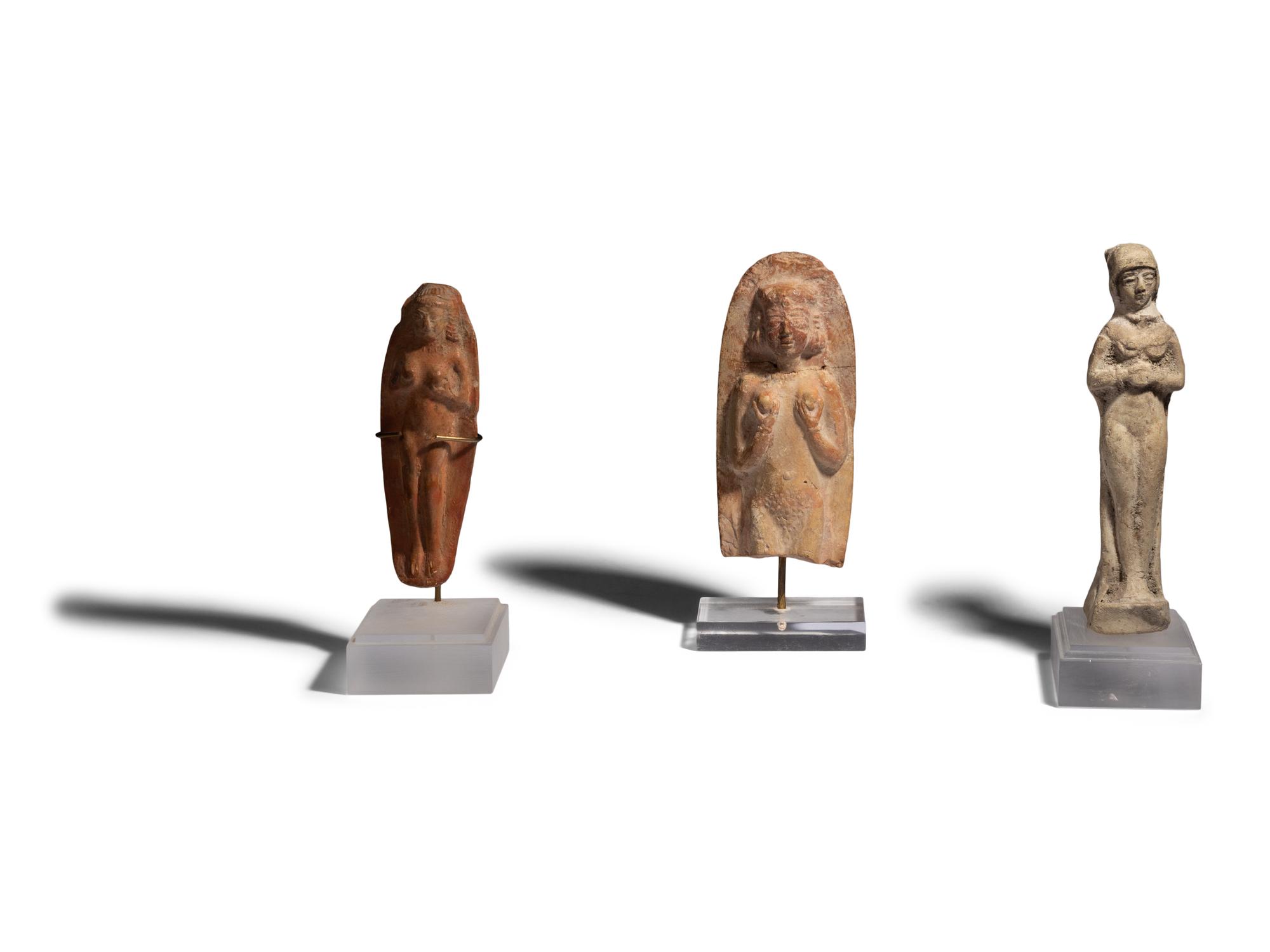 Three Near Eastern Terracotta Figures of Ishtar