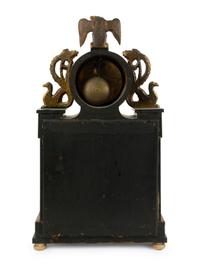 An Austrian French Empire Style Alabaster and Giltwood Portico Clock — EARLY 19TH CENTURY