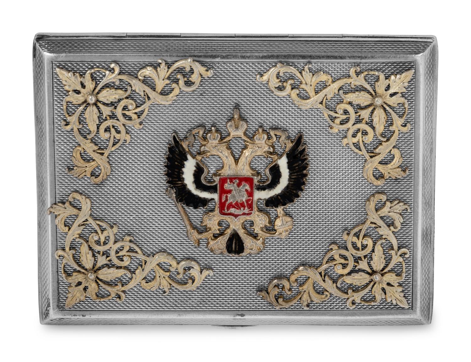 Two Russian Silver Cigarette Cases