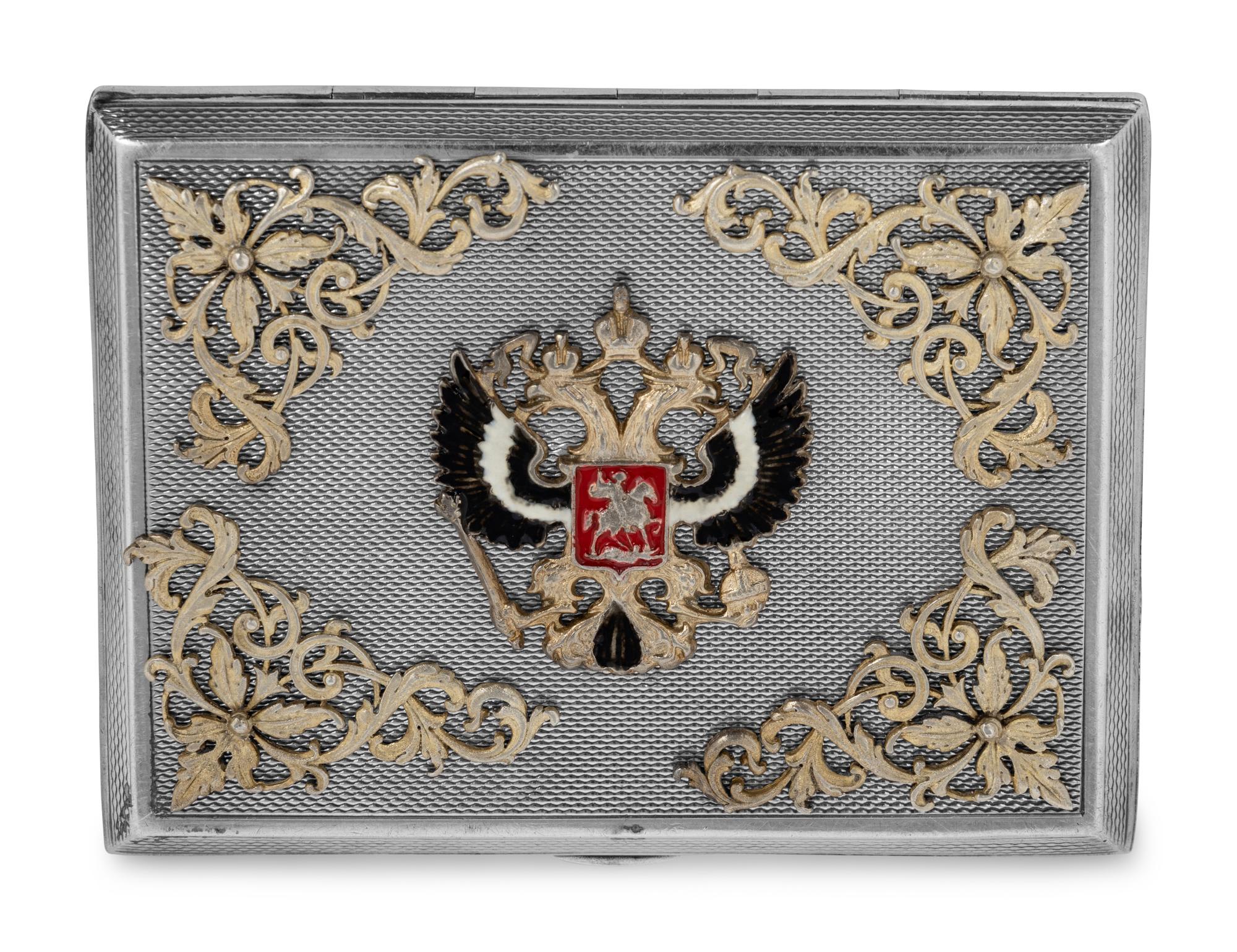 Two Russian Silver Cigarette Cases