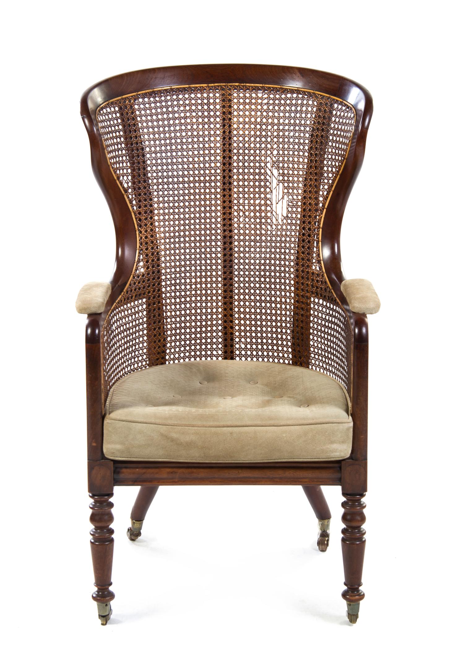 A William IV Mahogany Tub Chair, Height 43 3/4 inches.