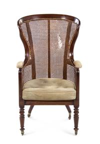 A William IV Mahogany Tub Chair, Height 43 3/4 inches.