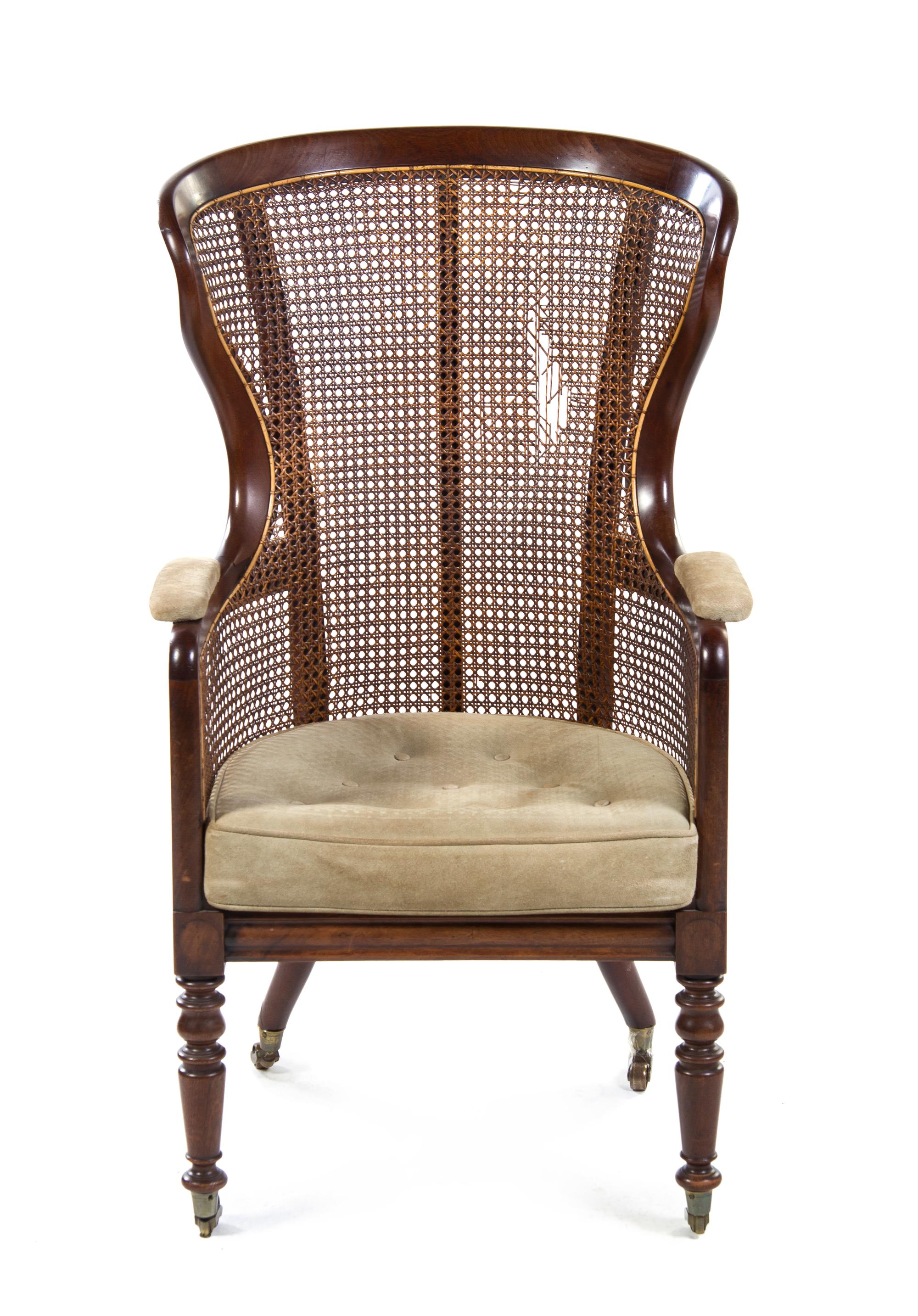 A William IV Mahogany Tub Chair, Height 43 3/4 inches.