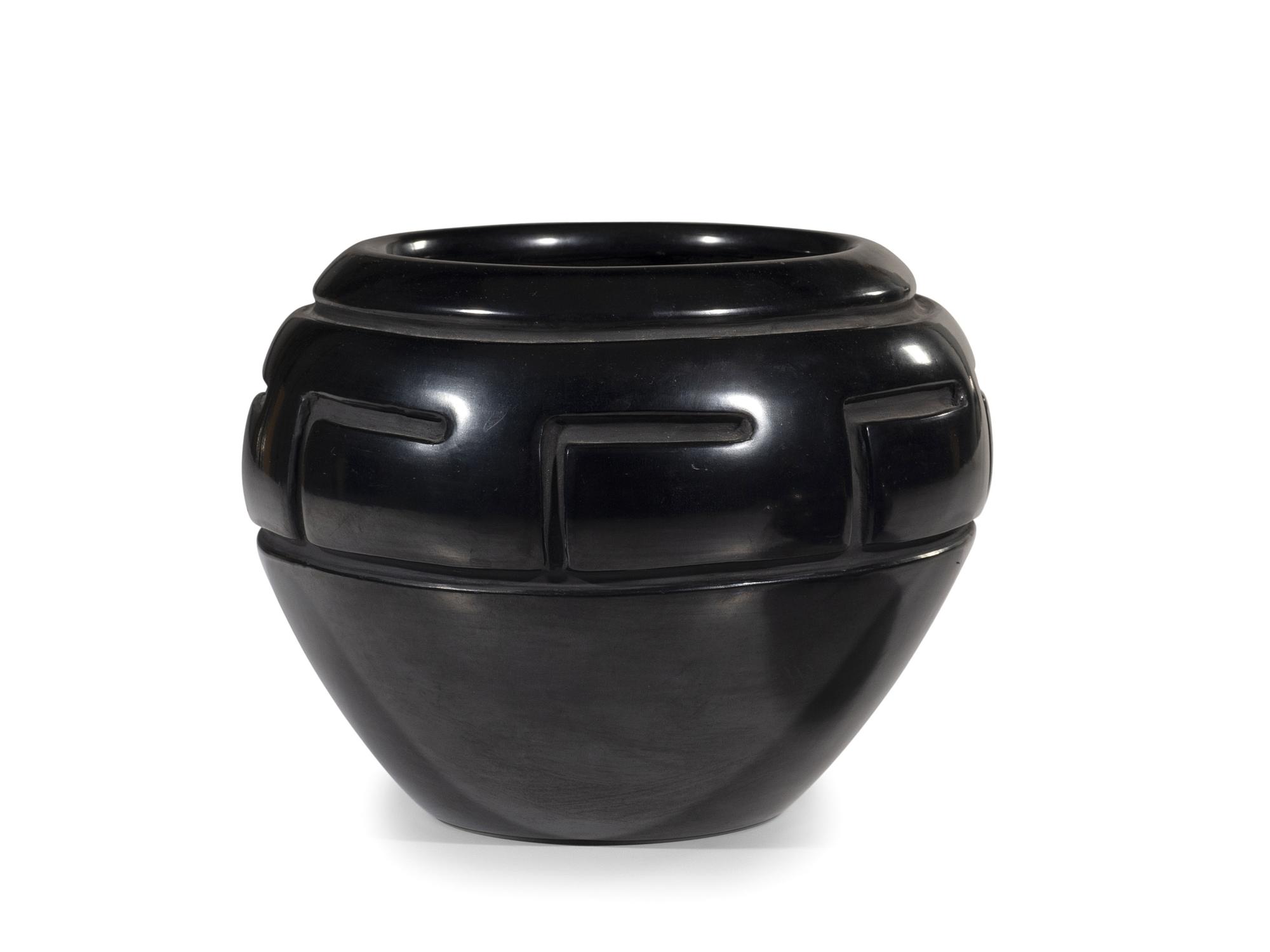 Carved Blackware Pottery