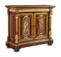 A Gilt Bronze Mounted Marble-Top Sideboard