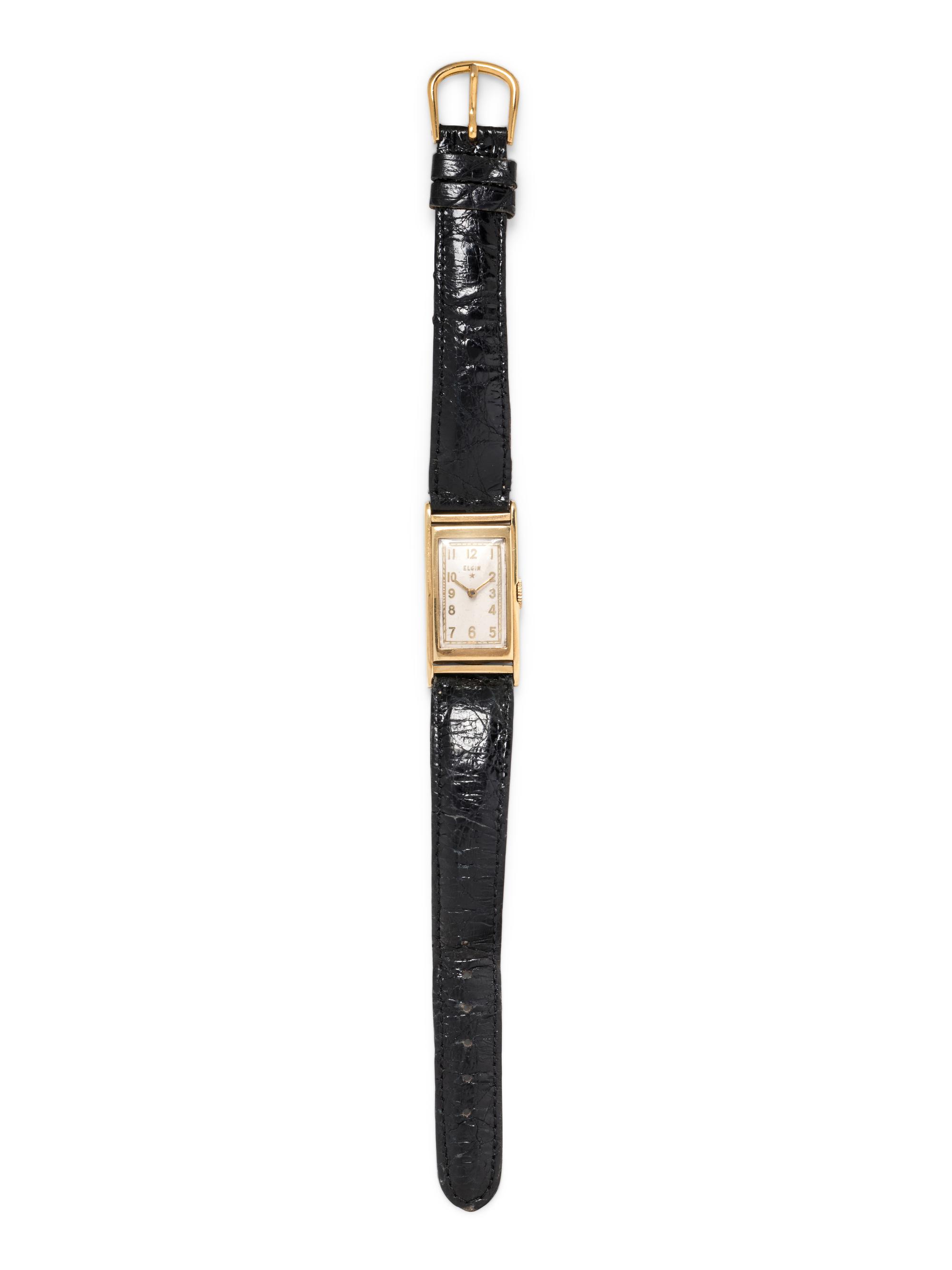 ELGIN, VINTAGE, 14K YELLOW GOLD WRISTWATCH